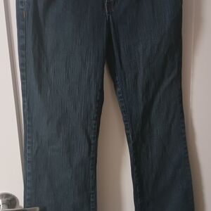 Blue Flare Wide Leg Jeans with Smooth Texture